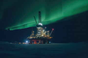 Oil and gas production platform in Norway, AI