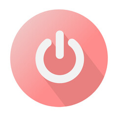 Sticker - single icon of shutdown, turn off power button