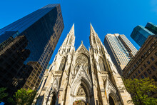 St. Patrick Cathedral On 5th Avenue In New York City