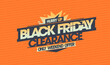 Black friday clearance, only weekend offer sale banner mockup