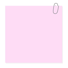 Wall Mural - pink note paper with clip