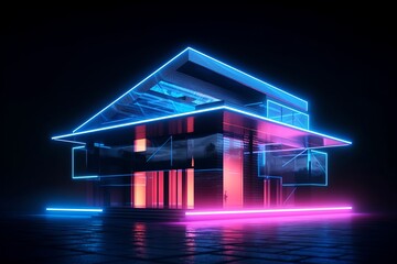 Futuristic house, generative ai