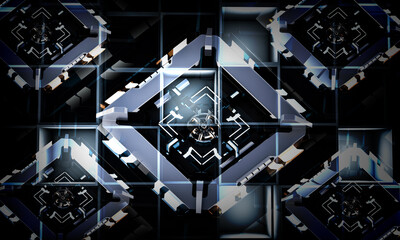 Poster - Innovative technologies image . Mixed media