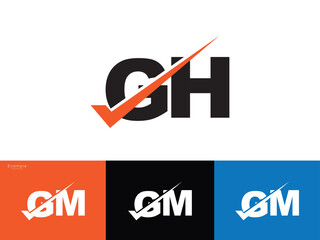 GH modern logo, Logotype Gh Letter Design For Shop