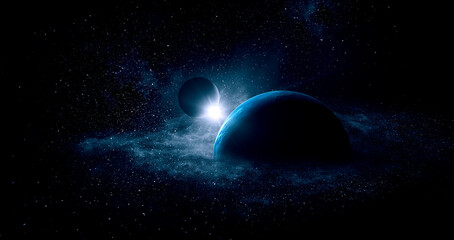 Wall Mural - image of outer space. . mixed media