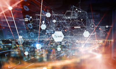 Poster - Social Web Network Background Image