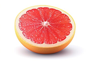 Canvas Print - grapefruit isolated on white background. Generated by AI.