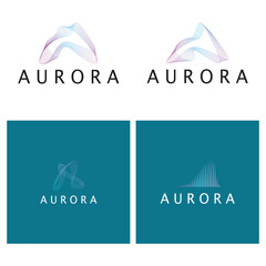 aurora logo design icon illustration vector template