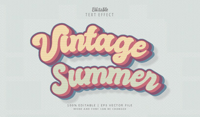 Vintage Summer editable text effect style vintage