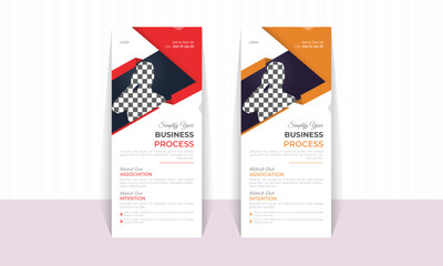 corporate roll up banner design template for restaurant, banner, and advertisement vector illustrati