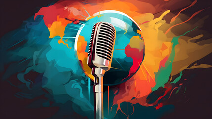 International world voice day abstract illustration