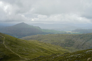 Sticker - clouds over the mountains old man coniston