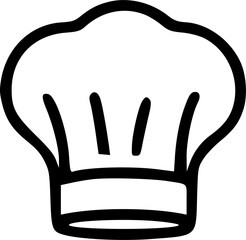 chef hat line icon, outline vector sign, linear manner pictogram isolate on white. Cuisine symbol, logo illustration. Editable stroke