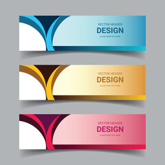 Wall Mural - Set of colorful Vector abstract banners and Web banner design background or header Templates and creative modern flat material design style