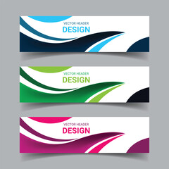 Wall Mural - Set of colorful Vector abstract banners and Web banner design background or header Templates and creative modern flat material design style