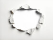 Ripped paper over transparent or white background ,png