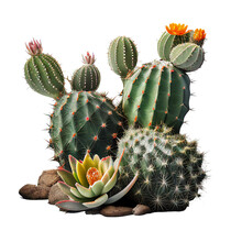 Cactus Isolated On Transparent Background. Transparent Background, Png File