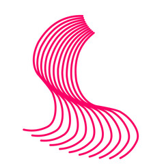 AAbstract pink line wave