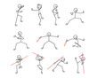 © yudi capung - pencak silat vector pose illustration with stickman