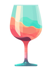 Sticker - wine glass alcohol celebration