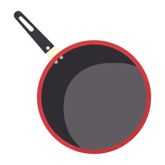 Poster - Fried food symbol on isolated metal handle