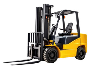 Wall Mural - forklift isolated on transparent background - generative ai