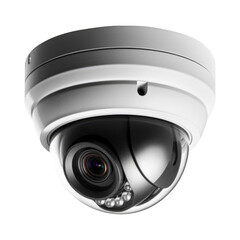 Wall Mural - ceiling mount cctv security camera isolated on transparent background - generative ai