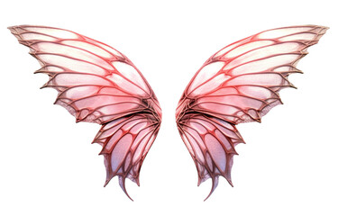 Wall Mural - fairy wings isolated on transparent background - generative ai