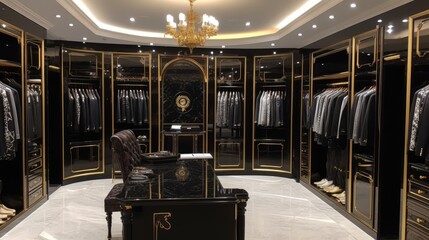 Wall Mural - interior of a luxury closet