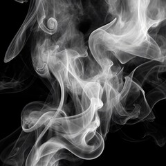 Poster - smoke on black background