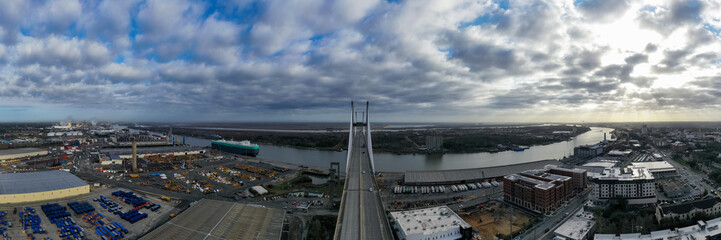 Canvas Print - Talmadge Memorial Bridge - Savannah, Georgia