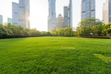 Canvas Print - city park in shanghai china