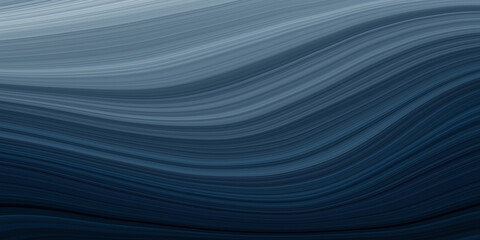Abstract watercolor paint background dark blue gradient color with fluid curve lines texture