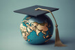 © Anastasiia - Cap With Globe, Representing Global Education. Generative AI