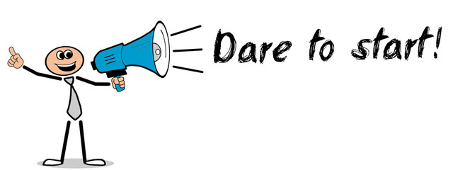 Wall Mural - Dare to start!