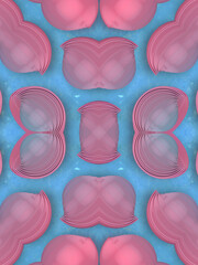 Aufkleber - Kaleidoscopic magic pattern of colorful geometric shapes. Abstract background. 3d rendering digital illustration