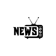 Sticker - News TV icon isolated on transparent background