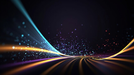 Wall Mural - modern digital abstract 3d background. can be used in the description of network abilities, technolo