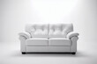 © Giordano Aita - White leather sofa isolated on white background - ai generative