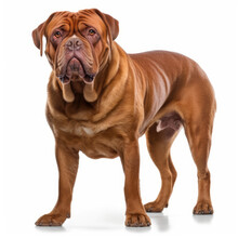 Dogue De Bordeaux Dog Isolated On A White Background, Ai Generative