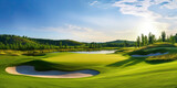 Fototapeta Big Ben - Golf course landscape. Generative AI
