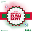 © NAVIN - Vector illustration of Maldives Independence Day 26 July social media story feed mockup template