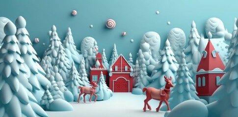 Wall Mural - Merry christmas and happy new year festive background.