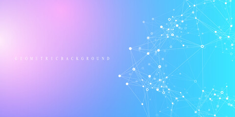 Wall Mural - global network background. social network communication in the global business concept. big data vis