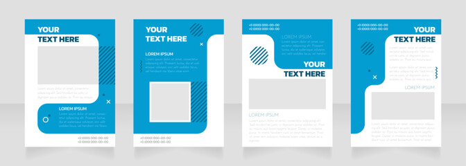 Wall Mural - employee benefit blank brochure layout design. industry info. vertical poster template set with empt