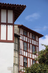 Wall Mural - Old houses in the downtown of Bayonne, France