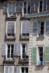 Wall Mural - Old houses in the downtown of Bayonne, France