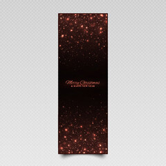 Wall Mural - luxury space banner for christmas. glowing banner with red particles. black poster for celebration c