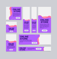 Fragrance and beauty online store web banner design template. Vector flyer with text space. Advertising placard with customized copyspace. Promotional printable poster for advertising. Graphic layout