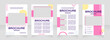 © IMG visuals icons - Graphic industry trade show blank brochure layout design. Vertical poster template set with empty copy space for text. Premade corporate reports collection. Editable flyer paper pages